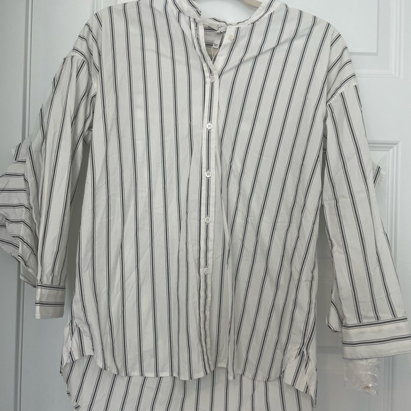 NWT - joie striped button down with ruffle sleeves - size xs - Picture 5 of 7